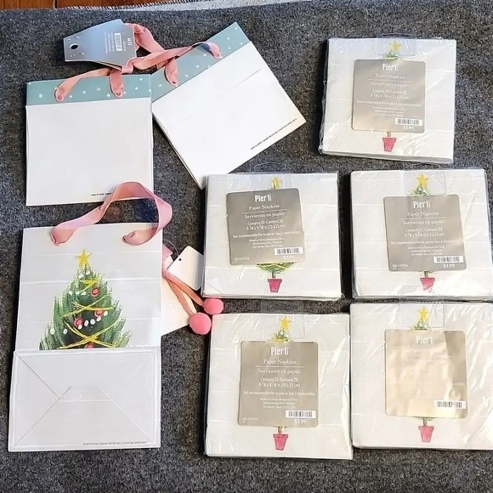 Pier‎ 1 Imports Christmas Paper Goods Bundle NWT